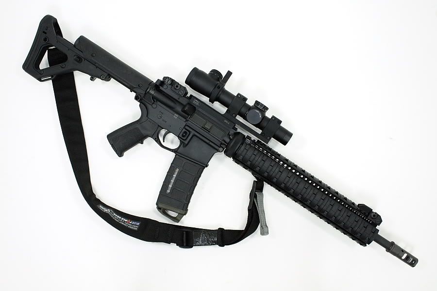 Magpul UBR Stock Extended out for a long range bench rest or prone shot.